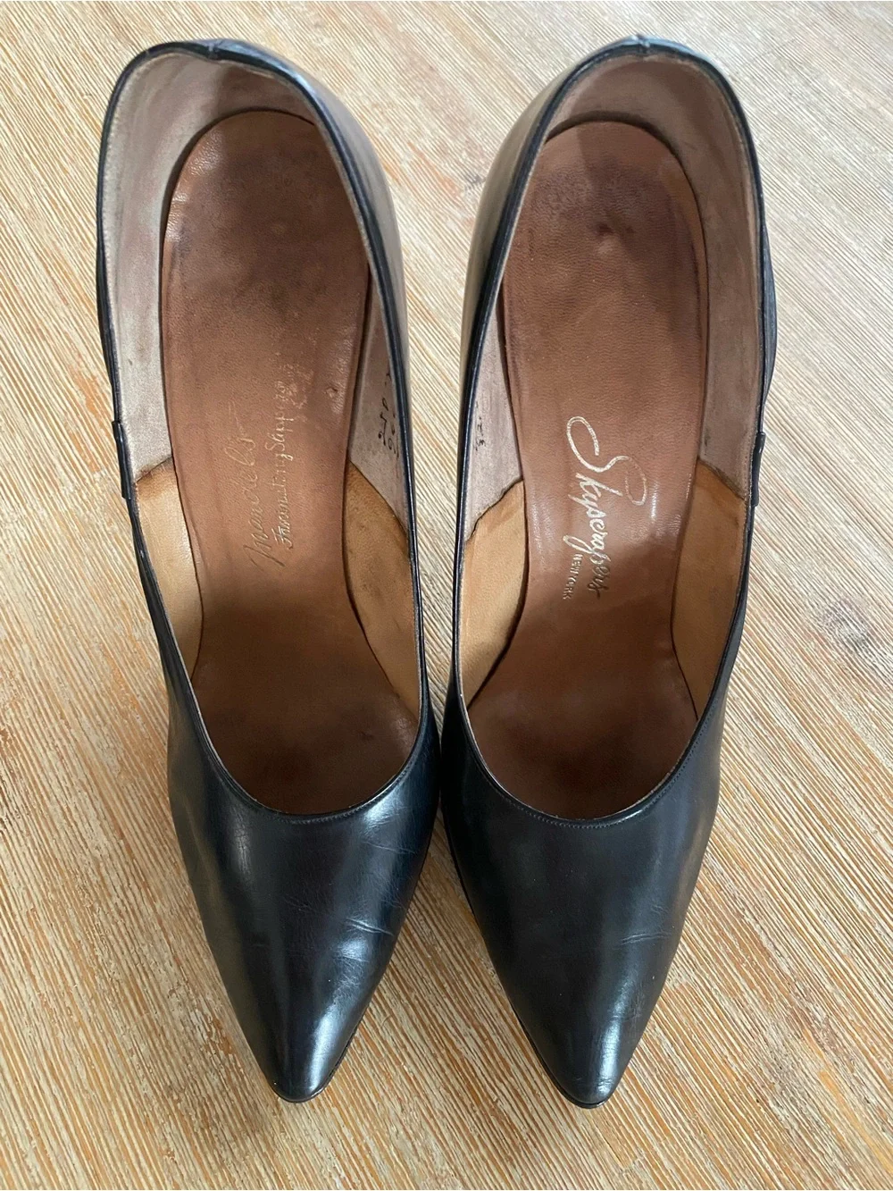 MANDEL’S Fascinating Slippers Skyscrapers New York Vintage Stiletto